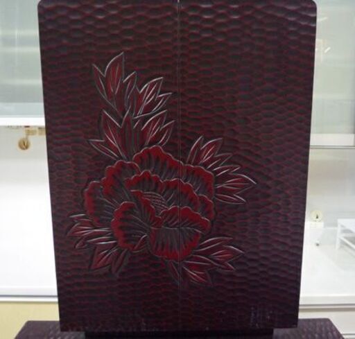 鎌倉彫 三面鏡 高さ62cm 和家具 木製 鏡台 化粧台 鏡 札幌市東区 新道東店