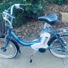 3 ヤマハ新機種電動アシスト自転車pas 20インチ　ブルーアルミボディーの画像