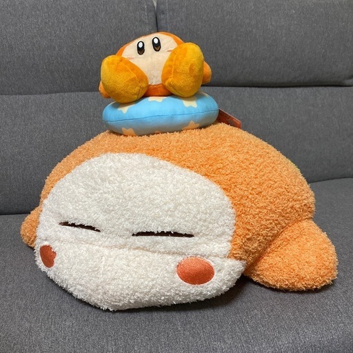 星のカービィワドルディふわふわもっとBIG（すやすや）ぬいぐるみ ・星のカービィぷかぷかうきわ ぬいぐるみ ワドルディ 計2個セット