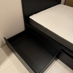 IKEA マルム　ダブルベッドフレーム 収納付き の画像