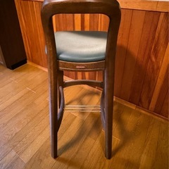 ネット最安値　シラカワ 白川製材所　カウンターチェア　ダークグリーン　中古の画像