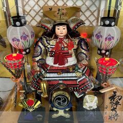 五月人形 ガラスケース オルゴール付 兜飾り 15号 端午の節句 N0435の画像