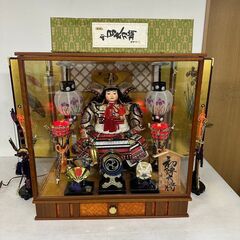 五月人形 ガラスケース オルゴール付 兜飾り 15号 端午の節句...