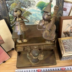 ブリキ アンティークオルゴール音楽隊