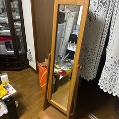 決まりました　姿見　鏡　ウッド