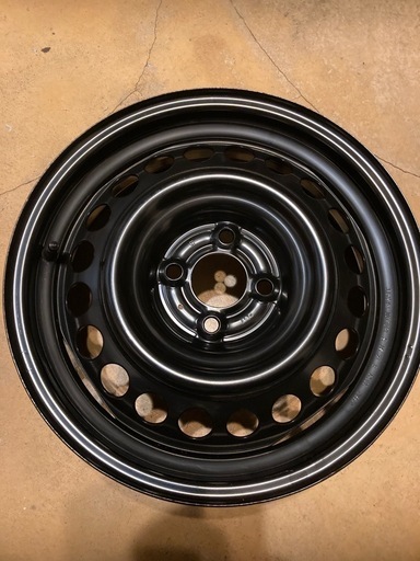 【美品】ニッサン ノート 純正 16in 5.5J +50 スチールホイール 4本セット ノーマル戻し スタッドレス用 