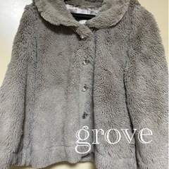 決まりましたgrove ふわふわポンチョ　ボレロコート