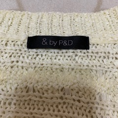 ＆by P&D ケーブル編み ニットセーター 長袖の画像