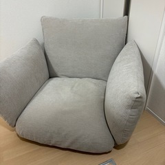 【無印良品】リクライニング　フロアソファ　１シーター　ベージュの画像