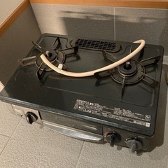 中古★ガスコンロ　リンナイ　CHM34BKL ホース付き