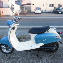 YAMAHA 2st VINOビーノ　ホワイトスカイブルー セル始動　速く好調 　シート　プラグ等新品交換 他等お金かけ多数交換 納車整備点検済み 登録後すぐ乗り出せます。直接引き渡し　配送手配も可　SA10J　５AU　４JP　原付の画像