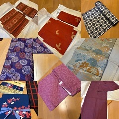 着物　羽織り　作り帯　　浴衣生地などまとめて
