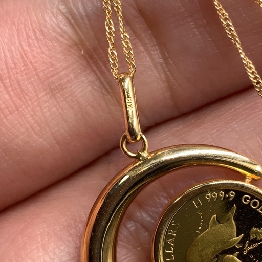 イルカ　K24 K18 ネックレス　2.6g