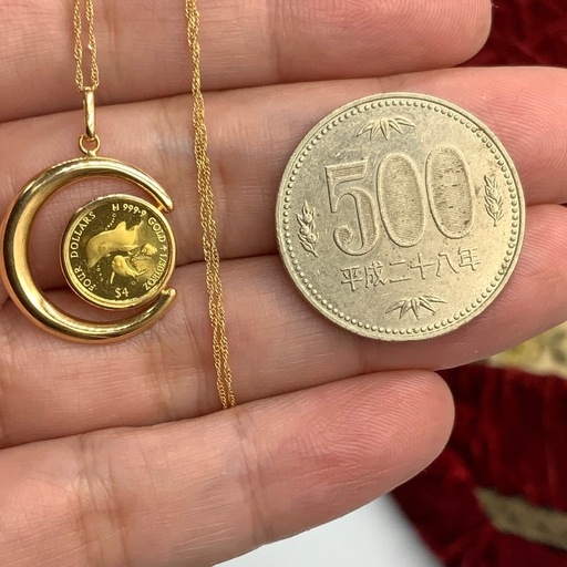 イルカ　K24 K18 ネックレス　2.6g