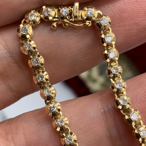 K18 テニスブレスレット　1.5ct 9.8g 約18cm
