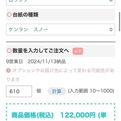 卓上カレンダーキット610冊分(製造して500円で売れば305000円になります)の画像