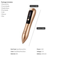 シミ　ホクロ　刺青除去用　レーザーペン　皮膚色素沈着用　9レベルのプラズマレーザーペンの画像