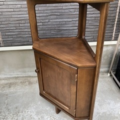 昭和レトロ　カリモク　収納　サイド