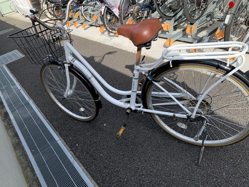 シティサイクル26インチ　ホワイト