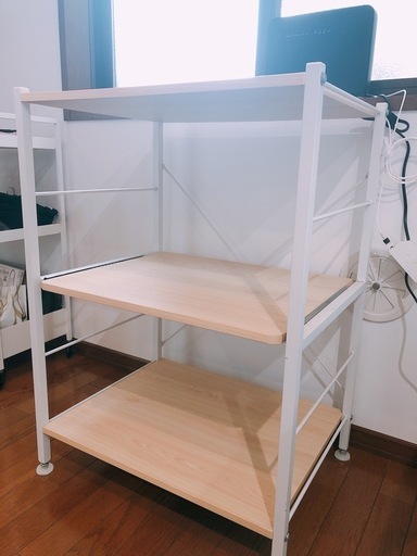 【美品・半額以下】キッチンラック　レンジ台　ホワイト