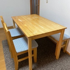 【出品は13日まで】パイン無垢材　ダイニングテーブル