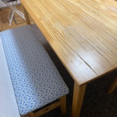 【出品は13日まで】パイン無垢材　ダイニングテーブルの画像