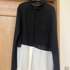 gu バイカラーシャツ　sサイズ