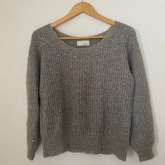Rouge vif モヘヤ グレー ニット セーター 長袖 バックリボンの画像