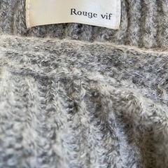 Rouge vif モヘヤ グレー ニット セーター 長袖 バックリボンの画像