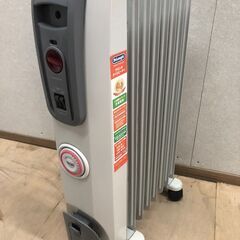 DeLonghi De'Longhe デロンギ オイルヒーター H770812EFSN ホワイト　グレー カバー付き　【糸島市内 送料無料】　1104-1の画像