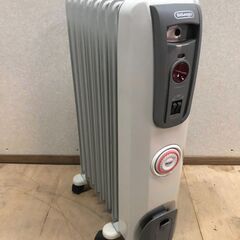 DeLonghi De'Longhe デロンギ オイルヒーター H770812EFSN ホワイト　グレー カバー付き　【糸島市内 送料無料】　1104-1の画像