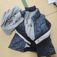 マフラー　ダウンベスト　セーターセット