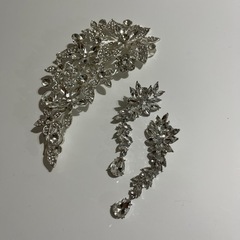 ヘアアクセサリー　花嫁　ブライダル　ヘッドドレス　ピアス　セット...