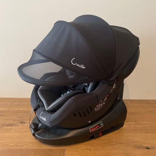 クレイドル・オーカクルターンプライムⅡ isofix  チャイルドシート　日よけ