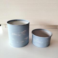 多肉植物★リメ缶2個付き 寄せ植えセット　大★おまけ付の画像