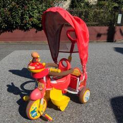 アンパンマンフード付き三輪車