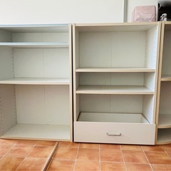 ニトリ カラボ3個 ⑥カラーボックス 白 ×2   ⑭白 角丸カ...