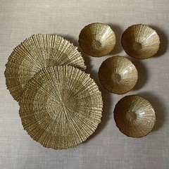Zara home(ザラホーム)ゴールドの食器セット