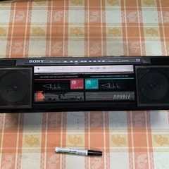 昭和レトロ　SONYソニー  ダブルラジカセ  DOUBLEの画像