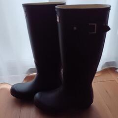 HUNTER ハンター レインブーツ 黒 レディース EU37サイズの画像