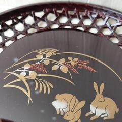 かごめ皿「秋草兎鹿螺鈿蒔絵茶箱」の画像