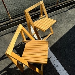 木製折りたたみイス残り1つの画像