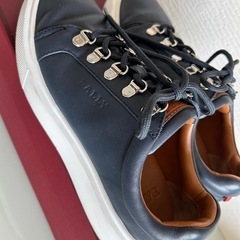 BALLY 革のスニーカー　ネイビー　23.5cmの画像