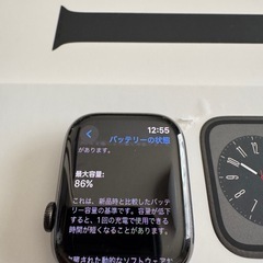 アップルウォッチ Apple Watch 8 セルラー グラファイト ステンレス　45mm ミッドナイトソロループ4の画像