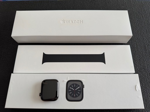 アップルウォッチ Apple Watch 8 セルラー グラファイト ステンレス　45mm ミッドナイトソロループ4