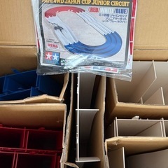 タミヤ　ミニ四駆　ジャパンカップ　jrサーキット　3レーン　+ ジュニアサーキットバンクアプローチ(レッド)の画像