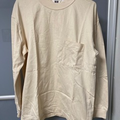 ロンT(ベージュ/UNIQLO/Sサイズ)