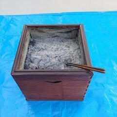 火鉢　木製　昭和レトロの画像