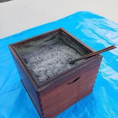 火鉢　木製　昭和レトロの画像