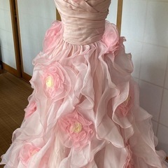 ドレス　ピンク　パニエ付き　